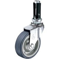 ハンマーキャスター ハンマー パイプ差込み旋回式ゴム車輪(スチールホイール)65mm φ19~21用 4202EU-PR65 1個（直送品）