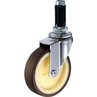 ハンマーキャスター ハンマー パイプ差込み旋回式ウレタン車輪(ナイロンホイール)125mm φ21~23用 4205EU-UR125 1個（直送品）