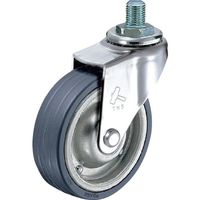 ハンマーキャスター ハンマー ねじ込み旋回式ゴム車輪(スチールホイール)65mm UNF1/2 420A-1PR65 1個 814-1014（直送品）