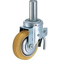 ハンマーキャスター ハンマー 差込み旋回式ウレタン車輪(ローラーベアリング)100mm トータルロック 615SK-URB100 1個（直送品）