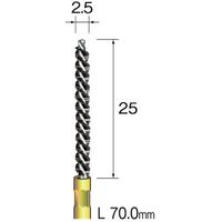 ミニター Minimo スパイラルホールブラシ 馬毛 φ2.5 FD2004 1本 853-0394（直送品）