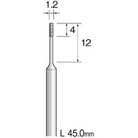 ミニター ミニモ 精密電着ダイヤモンドバー 超硬軸#140 φ1.2 JA1015 1本 852-7783（直送品）