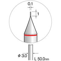 ミニター ミニモ 精密電着CBNバー 超硬軸#1000 φ0.1 JA2001 1本 852-7824（直送品）