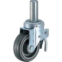 ハンマー 差込み旋回式ゴム車輪(ナイロンホイール・ボールベアリング)125mm トータルロック 615SK-CHR125 1個（直送品）