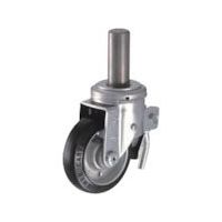 ハンマーキャスター ハンマー 差込み旋回式ゴム車輪 100mm トータルロック 615SK-R100 1個 814-3344（直送品）