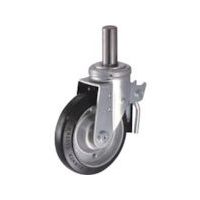 ハンマーキャスター ハンマー 差込み旋回式ゴム車輪(ローラーベアリング)150mm トータルロック 615SK-RB150 1個（直送品）