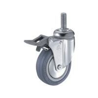 ハンマー ねじ込み旋回式ゴム車輪(ナイロンホイール・ボールベアリング)150mm トータルロック 915MA-RB150 1個（直送品）