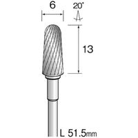 ミニター ミニモ 超硬カッター クロスカット φ6 軸径2.34mm BC1572 1本 852-7280（直送品）