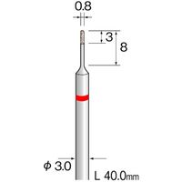 ミニター ミニモ 精密電着CBNバー 超硬軸#230 φ0.8 JA2010 1本 852-7833（直送品）