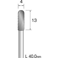 ミニター ミニモ 超硬カッター スパイラルカット φ4 BC2023 1本 852-7304（直送品）