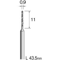 ミニター ミニモ ハイスピードスチールドリル φ0.9 (10本入) KA1115 1袋(10本) 837-3710（直送品）