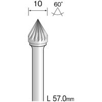 ミニター ミニモ 超硬カッター ストレートカット φ10 BC4222 1本 852-7391（直送品）