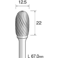 ミニター ミニモ 超硬カッター スパイラルカット φ12.5 BC4374 1本 852-7430（直送品）