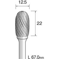 ミニター ミニモ 超硬カッター クロスカット φ12.5 BC4384 1本 852-7434（直送品）