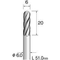 ミニター ミニモ 超硬カッター アルミカット φ6 BC5111 1本 852-7448（直送品）