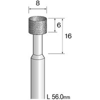 ミニター Minimo ハイセラミックCBNバー#170 φ8 JA2362 1本 852-7868（直送品）
