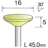 ミニター ミニモ イエロー砥石 WA#120 φ16 (10本入) CA3330 1袋(10本) 852-6314（直送品）