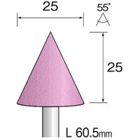 ミニター ミニモ PAピンク砥石#120 φ25 (10本入) CA6305 1袋(10本) 852-6351（直送品）