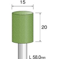 ミニター ミニモ 研磨用ゴム砥石 WA ミディアム#320 φ15 (5本入) DB4113 1袋(5本) 852-6955（直送品）
