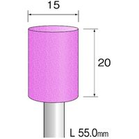 ミニター ミニモ 研磨用ゴム砥石 WA ハード#220 φ15 (5本入) DB4212 1袋(5本) 852-6970（直送品）