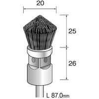 ミニター ミニモ 金属ブラシ 異形 スチール φ25 (3個入) FC4703 1袋(3本) 853-0385（直送品）