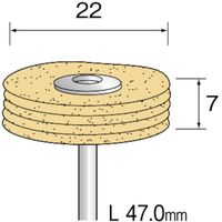 ミニター ミニモ 積層バフ セーム皮 φ22 (10個入) GA4432 1袋(10個) 853-0481（直送品）