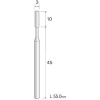 ミニター ミニモ 精密砥石 WA砥粒#120 φ3 (5本入) JA3108 1袋(5本) 852-7080（直送品）