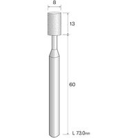 ミニター ミニモ 精密砥石 WA砥粒#100 φ8 (5本入) JA3122 1袋(5本) 852-7084（直送品）
