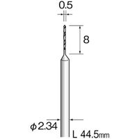 ミニター ミニモ スチールドリル φ0.5 (10本入) KA1001 1袋(10本) 837-3687（直送品）