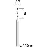 ミニター ミニモ スチールドリル φ0.7 (10本入) KA1003 1袋(10本) 837-3689（直送品）