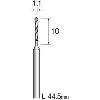 ミニター ミニモ スチールドリル φ1.1 (10本入) KA1007 1袋(10本) 837-3693（直送品）