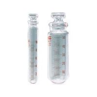 東京硝子器械 TGK 透明共通丸底沈澱管目付100mL白10本 121-04-71-40 1箱(10本) 190-3587（直送品）