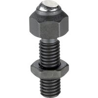 ロームヘルド・ハルダー HALDER 揺動パッド 高さ調整付、自動リセット式 M8 長さ36.6 22741.0013 1個（直送品）