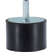 ロームヘルド・ハルダー HALDER ゴム バッファー 円筒形 オネジ付 25150.0421 1個 107-2982（直送品）