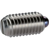 HALDER スプリングプランジャ スラストピン、スロット付インチ快削鋼 ボール径0.248 2B020.0150 1個（直送品）