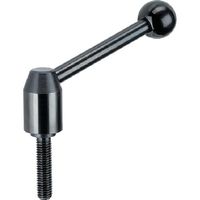 ロームヘルド・ハルダー HALDER 位置調節付クランピングレバー オネジ付 スチール 24440.0124 1個 107-1281（直送品）