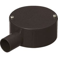 未来工業 未来 露出用丸型ボックス(平蓋) PVM28-1T 1個 204-0359（直送品）