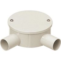 未来工業 未来 露出用丸形ボックス(カブセ蓋) PVM28-2LKM 1個 204-3528（直送品）