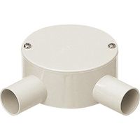 未来工業 未来 露出用丸形ボックス(平蓋) PVM28-2LM 1個 204-3578（直送品）