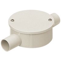 未来工業 未来 露出用丸形ボックス(カブセ蓋) PVM22ー2SKM 1個 229-2615（直送品）