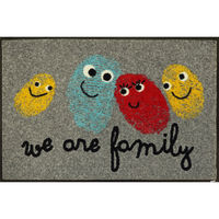 クリーンテックスジャパン wash+dry 薄型で丈夫な洗える玄関マット Happy Family 50 x 75 cm AB00413 1枚（直送品）