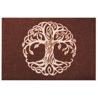 wash+dry 薄型で丈夫な洗える玄関マット Tree of Life Reddish Brown 50 x 75 cm AB00449 1枚（直送品）