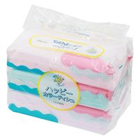 ティッシュペーパー アスハピ ハッピーカラー 100組（3個入）ソフトパックティシュ 1パック（3個入）アスト