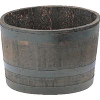 長谷川工業 ハセガワ ウイスキー樽プランター 椀型60 ブラック GB-6438 1個 136-3953（直送品）