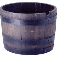 長谷川工業 ハセガワ ウイスキー樽プランター 椀型 ナチュラル H-60N 1個 136-3918（直送品）