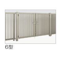 四国化成建材 GTM6型 W1000X2 H1500 縦格子 両開き シリンダー錠 GTM6-SO1015WBK 1個（直送品）