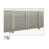 四国化成建材 GTM7型 W1000X2 H2000 縦格子 両開き シリンダー錠 GTM7-SO1020WBK 1個（直送品）