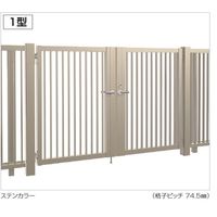 四国化成建材 TAM1型 W1000 H1500 縦格子 片開き 電気錠P仕様(パナソニック製対応) TAM1PR-I1015SBK 1個（直送品）