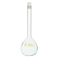 柴田科学 メスフラスコ(全量フラスコ・スーパーグレード)透明 500mL 校正証明書付 020060-500 1個 6-240-29-20（直送品）