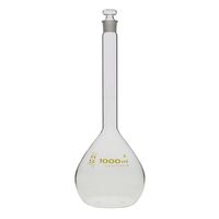 柴田科学 メスフラスコ(全量フラスコ・スーパーグレード)透明 1000mL 校正証明書付 020060-1000 1個（直送品）